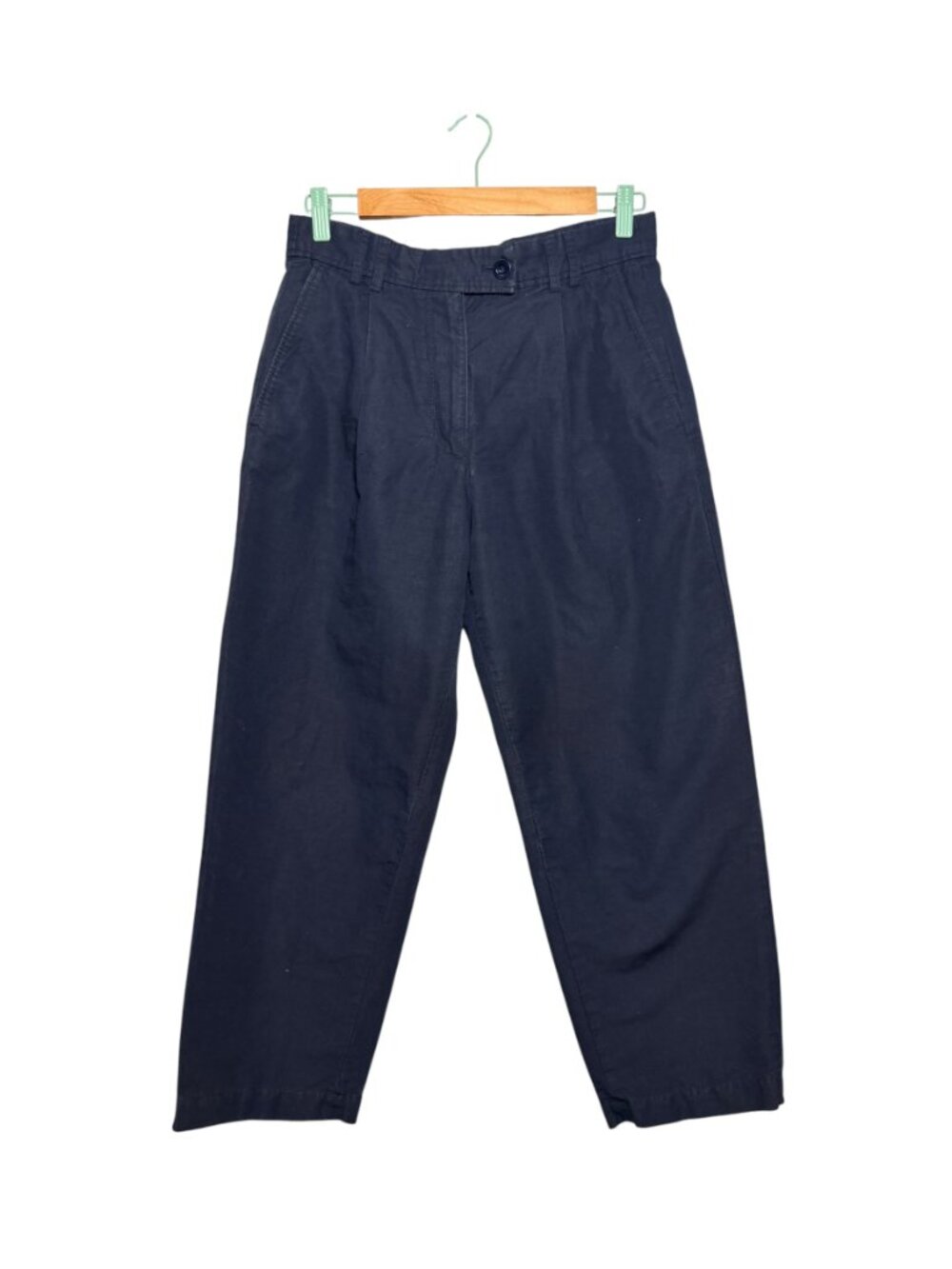 COS Navy Linen Cotton RelaxedTrousers Pants US 6 - Picture 3 of 6